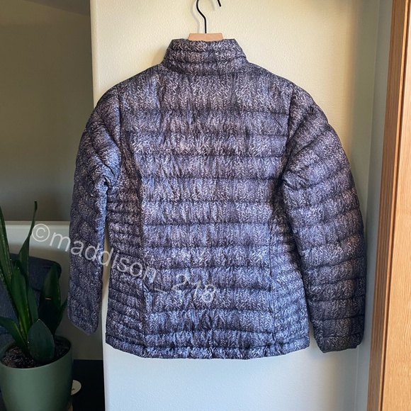 Patagonia Down Sweater Jacket Small Forestland Tailored Grey Black Snowy S - Picture 12 of 16